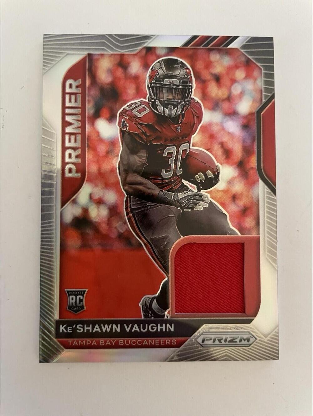 2020 Panini Prizm Premier Jerseys Ke'Shawn Vaughn #16 Patch Football Card RC